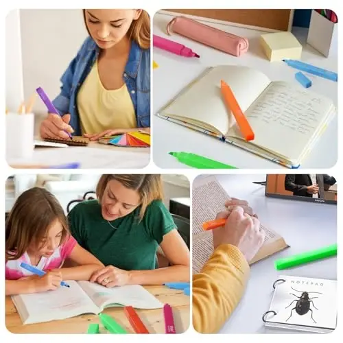 Vitoler Highlighters, 8 dona turli rangdagi markerlar, kitob uchun yumshoq kesilgan uchi, Injilni o'rganish uchun aksessuarlar, maktab ofisida foydalanish, o'qituvchi materiallari - 6