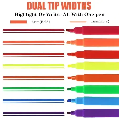 Vitoler Highlighters, 8 dona turli rangdagi markerlar, kitob uchun yumshoq kesilgan uchi, Injilni o'rganish uchun aksessuarlar, maktab ofisida foydalanish, o'qituvchi materiallari - 5