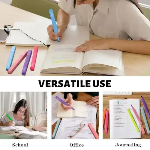 Vitoler Highlighters Har xil ranglar, 8 dona Qalam uchi Yoqimli Markerlar, Yoqimli Markerlar Maktab Ofis jihozlari uchun qonamaydi - 7
