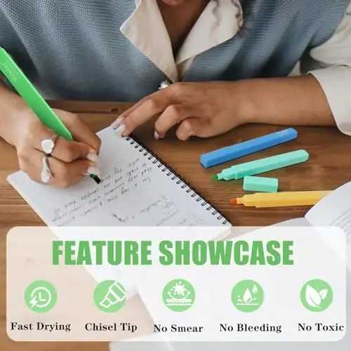 Vitoler Highlighters,8Pcs Highlighters Pastel,Quick Dry,Chisel Tip,Aesthetic Bible Highlighter No Bleed, Teacher Supplies School Accessories - 3