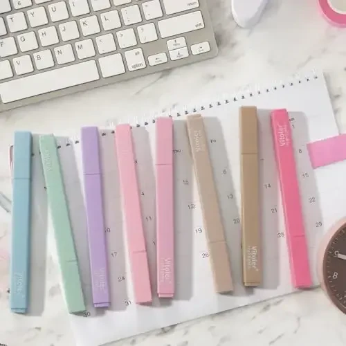 Vitoler Bible Highlighters Assorted Colors,8 Pack,Soft Chisel Tip,Cute Highlighters Set for Aesthetic School Office Supplies,Book Markers - 6