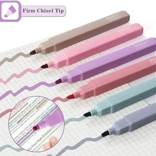 Vitoler Bible Highlighters,8 Colors Cute Highlighters with Chisel Tip for Bible Accessories School Office Supplies - 4