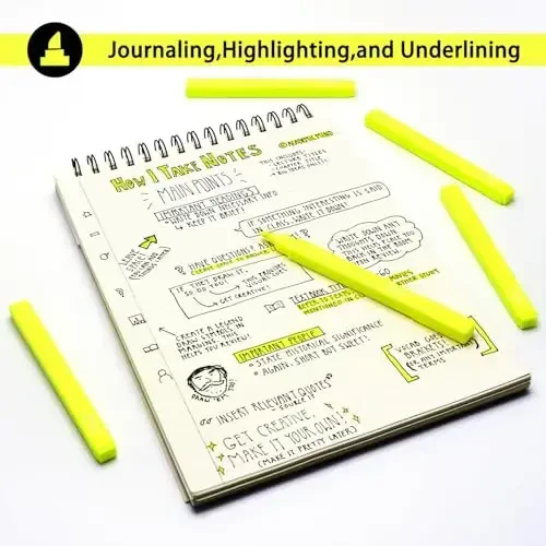 Vitoler Yellow Highlighter,5pcs Fluorescent Yellow Highlighter Chisel Tip,Cute Highlighters for School, Home, Office - 3