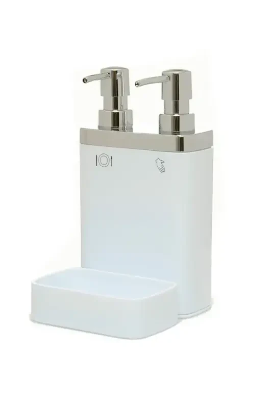 Viva 2-Piece Sponge Kitchen Soap Dispenser White - PRIMA NOVA