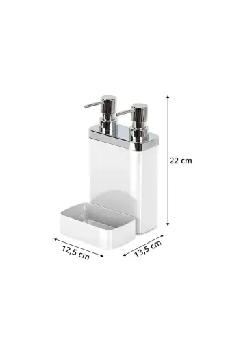 Viva 2-Piece Sponge Kitchen Soap Dispenser White - 4