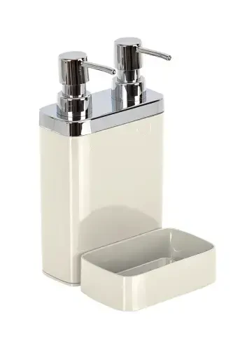 Viva 2-Piece Spongy Kitchen Soap Dispenser Beige - PRIMA NOVA (1)
