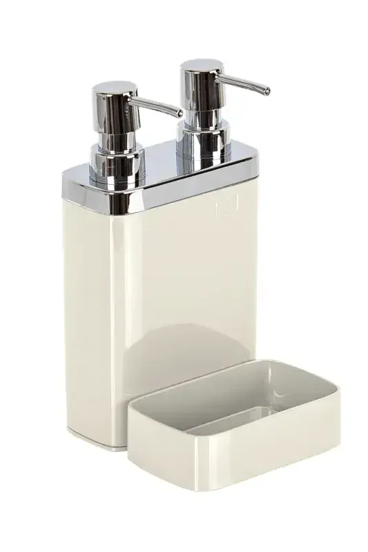 Viva 2-Piece Spongy Kitchen Soap Dispenser Beige - 2