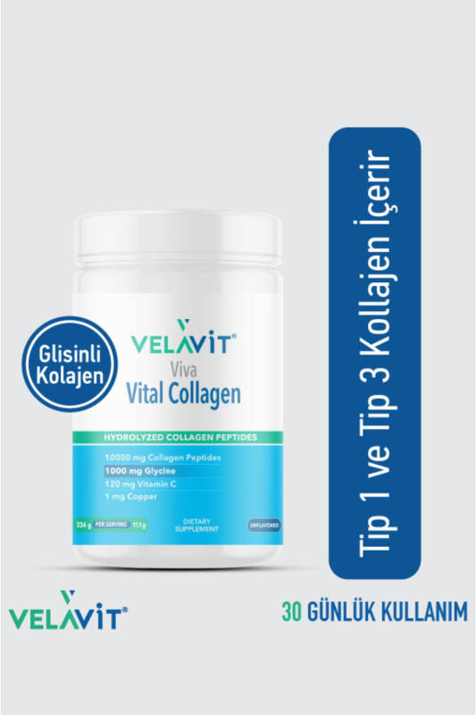 Viva Collagen Банка 334 г. 10 000 мг, Коллаген с дополнительным глицином - 4