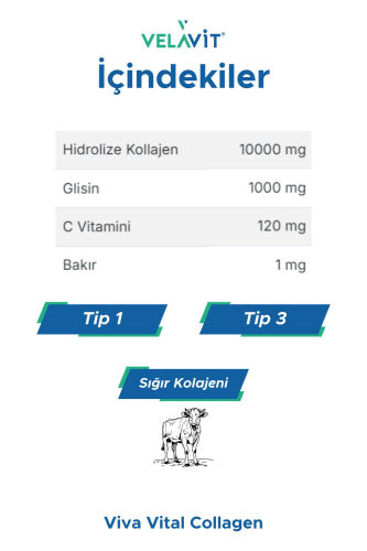 Viva Collagen Kavanoz 334 Gr. 10.000 Mg, Ekstra Glisinli Kollajen - 3