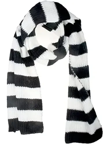 VIVIAN & VINCENT Fall Winter Ultra Soft Knit Striped Scarf for Women Men Boys Girls 
