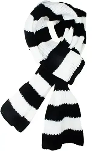 VIVIAN & VINCENT Fall Winter Ultra Soft Knit Striped Scarf for Women Men Boys Girls - 2