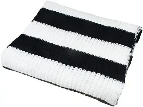 VIVIAN & VINCENT Fall Winter Ultra Soft Knit Striped Scarf for Women Men Boys Girls - 4