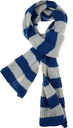 VIVIAN & VINCENT Fall Winter Ultra Soft Knit Striped Scarf for Women Men Boys Girls - 2