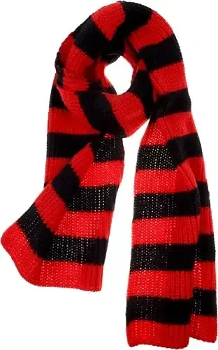 VIVIAN & VINCENT Fall Winter Ultra Soft Knit Striped Scarf for Women Men Boys Girls - 1