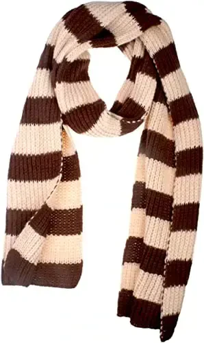 VIVIAN & VINCENT Fall Winter Ultra Soft Knit Striped Scarf for Women Men Boys Girls - 1