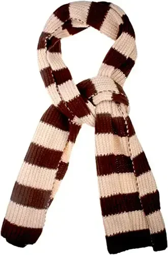 VIVIAN & VINCENT Fall Winter Ultra Soft Knit Striped Scarf for Women Men Boys Girls - 3
