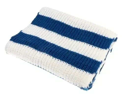 VIVIAN & VINCENT Fall Winter Ultra Soft Knit Striped Scarf for Women Men Boys Girls - 4