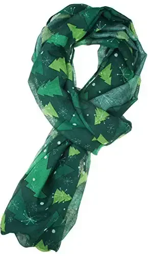 VIVIAN & VINCENT Gift Wrapped Fall Winter Soft Lightweight Sheer Holiday Infinity Christmas Scarf for Women - 3