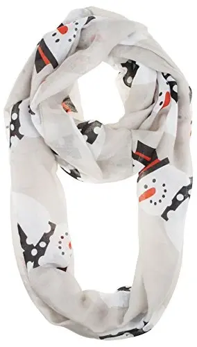 VIVIAN & VINCENT Gift Wrapped Fall Winter Soft Lightweight Sheer Holiday Infinity Christmas Scarf for Women 