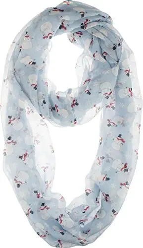 VIVIAN & VINCENT Gift Wrapped Fall Winter Soft Lightweight Sheer Holiday Infinity Christmas Scarf for Women - 1