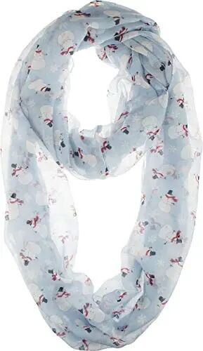 VIVIAN & VINCENT Gift Wrapped Fall Winter Soft Lightweight Sheer Holiday Infinity Christmas Scarf for Women - VIVIAN