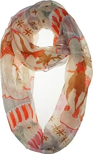 VIVIAN & VINCENT Gift Wrapped Fall Winter Soft Lightweight Sheer Holiday Infinity Christmas Scarf for Women - VIVIAN