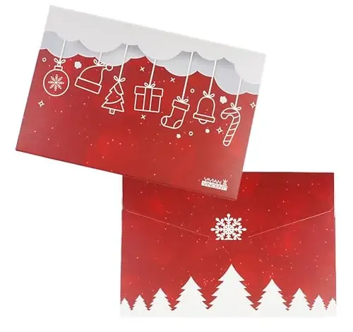 VIVIAN & VINCENT Gift Wrapped Fall Winter Soft Lightweight Sheer Holiday Infinity Christmas Scarf for Women - VIVIAN (1)