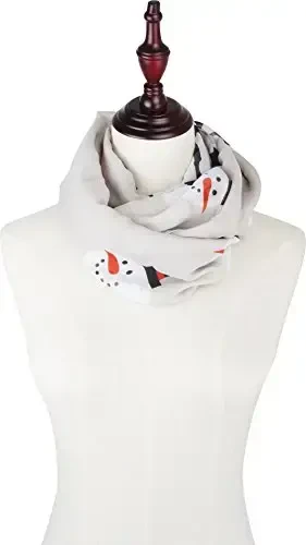 VIVIAN & VINCENT Gift Wrapped Fall Winter Soft Lightweight Sheer Holiday Infinity Christmas Scarf for Women - 5