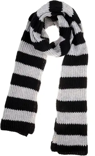 VIVIAN & VINCENT Fall Winter Ultra Soft Knit Striped Scarf for Women Men Boys Girls 