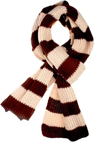 VIVIAN & VINCENT Fall Winter Ultra Soft Knit Striped Scarf for Women Men Boys Girls - 2