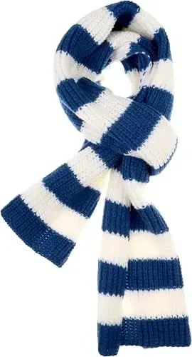 VIVIAN & VINCENT Fall Winter Ultra Soft Knit Striped Scarf for Women Men Boys Girls - 2