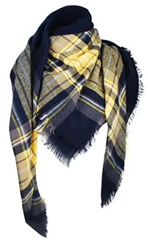 VIVIAN & VINCENT Plaid Fall Winter Blanket Scarf for Women | Oversized square wrap, soft tartan styling, cozy layering, shawl or poncho wear, seasonal gifts - VIVIAN & VINCENT