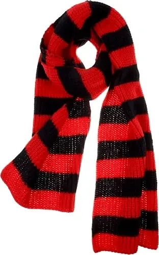 VIVIAN & VINCENT Fall Winter Ultra Soft Knit Striped Scarf for Women Men Boys Girls - 1