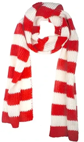 VIVIAN & VINCENT Striped Fall Winter Scarf for Women and Men | Soft 100% acrylic knit, cold-weather comfort, everyday outfits, easy neck wrapping, cozy layering - 1