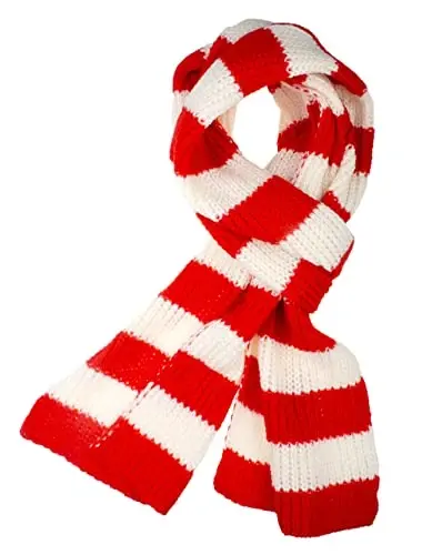 VIVIAN & VINCENT Striped Fall Winter Scarf for Women and Men | Soft 100% acrylic knit, cold-weather comfort, everyday outfits, easy neck wrapping, cozy layering - VIVIAN (1)
