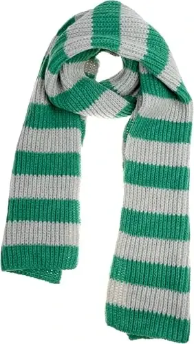 VIVIAN & VINCENT Striped Fall Winter Scarf for Women and Men | Soft 100% acrylic knit, cold-weather comfort, everyday outfits, easy neck wrapping, cozy layering 