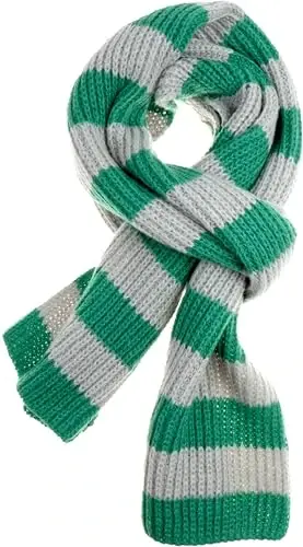 VIVIAN & VINCENT Striped Fall Winter Scarf for Women and Men | Soft 100% acrylic knit, cold-weather comfort, everyday outfits, easy neck wrapping, cozy layering - VIVIAN (1)