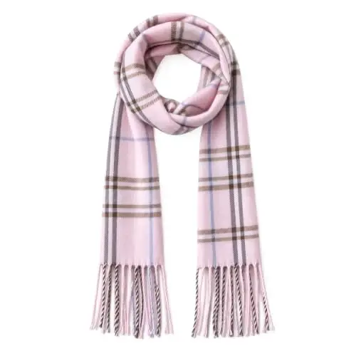 VIVIAN & VINCENT Women's Plaid Fall Winter Scarf for Women | 100% acrylic, soft casModazoneere feel, lightweight 4 oz, 70 x 12 in, classic tartan - 5