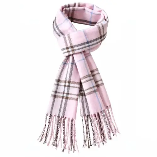 VIVIAN & VINCENT Women's Plaid Fall Winter Scarf for Women | 100% acrylic, soft casModazoneere feel, lightweight 4 oz, 70 x 12 in, classic tartan - 6