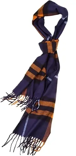 VIVIAN & VINCENT Women's Plaid Fall Winter Scarf for Women | 100% acrylic, soft casModazoneere feel, lightweight 4 oz, 70 x 12 in, classic tartan - 4