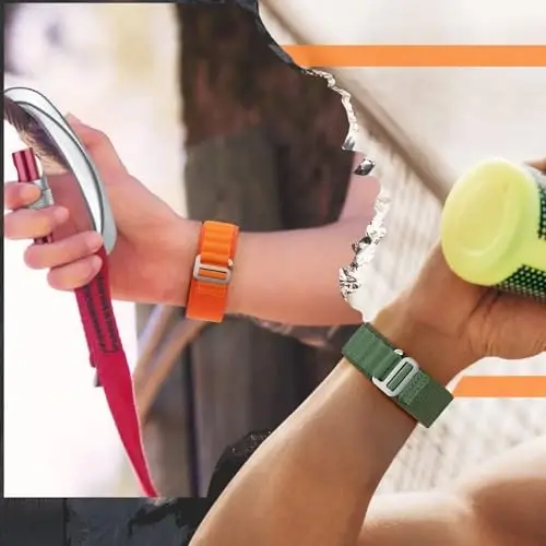 vixjimono Alpine Loop Band Apple Watch Band 49mm 46mm 45mm 41mm 44mm 40mm 42mm 38mm Men Women bilan mos keladi, Apple Watch Ultra 2&1 iWatch Series10 9 8 7 SE 6 5 4 3 2 1 uchun neylon sport halqa bantlari - 4