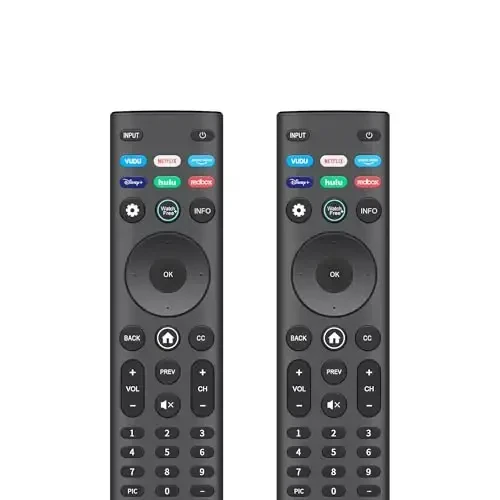 Replacement 2 Pack Remote Control for VIZIO Smart TVs XRT140 Universal Remote XRT136 for Vizio Smartcast D/E/M/P/PX/V/OLED-Series TV - ZYK