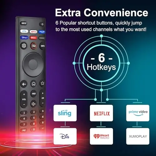 VIZIO Smart televizorlari uchun almashtirish pulti - XRT140/ XRT136/ XRT260/ XRT270 va D/E/M/P/V/PX/OLED seriyalari, 4K UHD HDR SmartCast, LED LCD HD TV aksessuarlari bilan mos keluvchi universal pult - 3