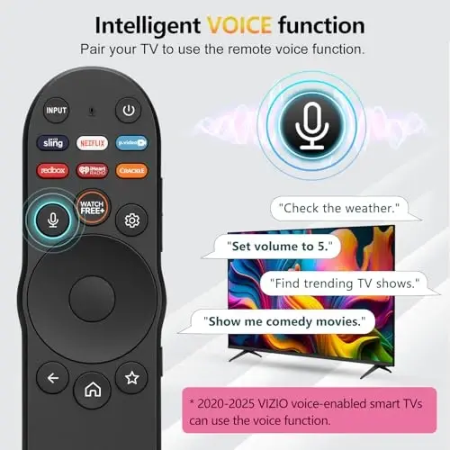 VIZIO-Smart-TV-Remote - XRT270 ovozli boshqaruvning o‘rnini bosuvchi universal pulti VIZIO SmartCast D/P/M/V-Series FHD 4K Quantum Pro televizorlari uchun - TUOVAR (1)