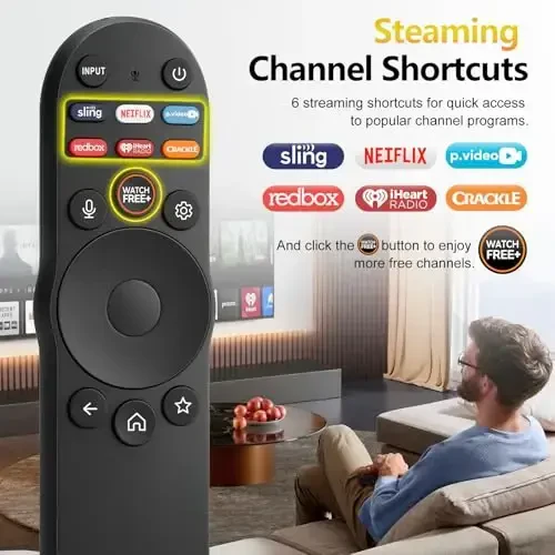 VIZIO-Smart-TV-Remote - XRT270 ovozli boshqaruvning o‘rnini bosuvchi universal pulti VIZIO SmartCast D/P/M/V-Series FHD 4K Quantum Pro televizorlari uchun - 6