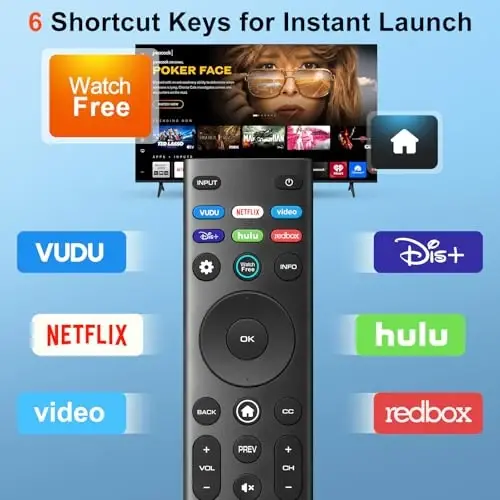 for VIZIO-Smart-TV-Remote-Replacement,Universal control XRT140 for VIZIO All LED LCD HD 4K UHD HDR Smart TVs - 4
