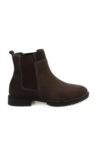 Vizon 100% Leather Thermo Sole Suede Chelsea Boot - 5