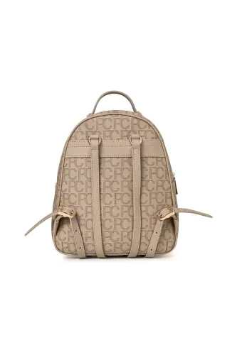 Vizon Büyük Alfabe Kadın Sırt Cantası 05PO22Y1541-Vizon - 5