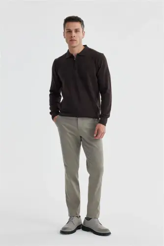 Визон Comfort Fit Боковые Карманы Холщовые Брюки - 2