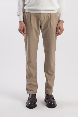 Vizon Comfort Fit Çift Cep Kapaklı Pileli Yan Cep Pantolon - 2